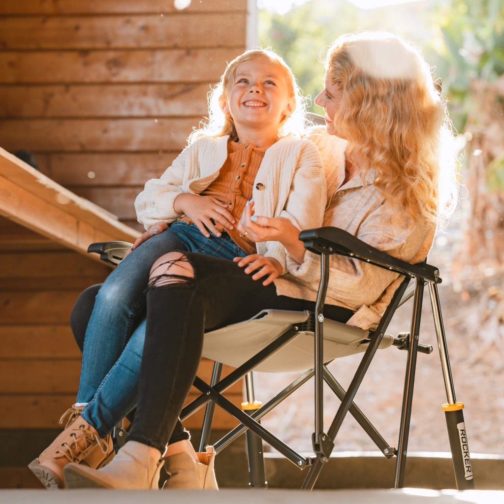 Luxury Camp RoadTrip Rocker - Choice 855 - Patented Spring-Action Rocking Chair for Camping Detail