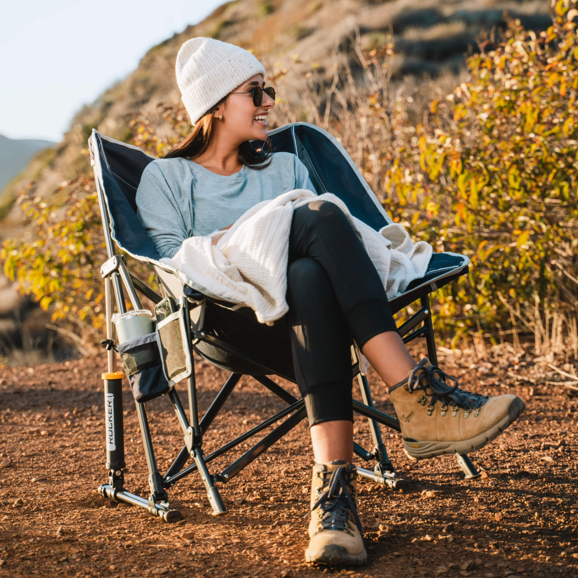 Heavy-Duty Freestyle Pod Rocker - Choice 933 - Patented Spring-Action Rocking Chair for Camping Detail