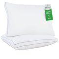Decorative Plump 2 Pack Pillows for Bed, Standard Size Pillows Insert for Side and Back Sleepers, Soft Down Alternative Microfiber Fil... - Orthopedic Shredded Foam Bed Pillow Set - Default Title