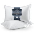 Hotel Collection Goose Feather Pillows Queen Size Set of 2, Hotel Down Bed Pillow for Sleeping,Soft 600 TC Cotton Cover - Orthopedic Shredded Foam Bed Pillow Set - Default Title