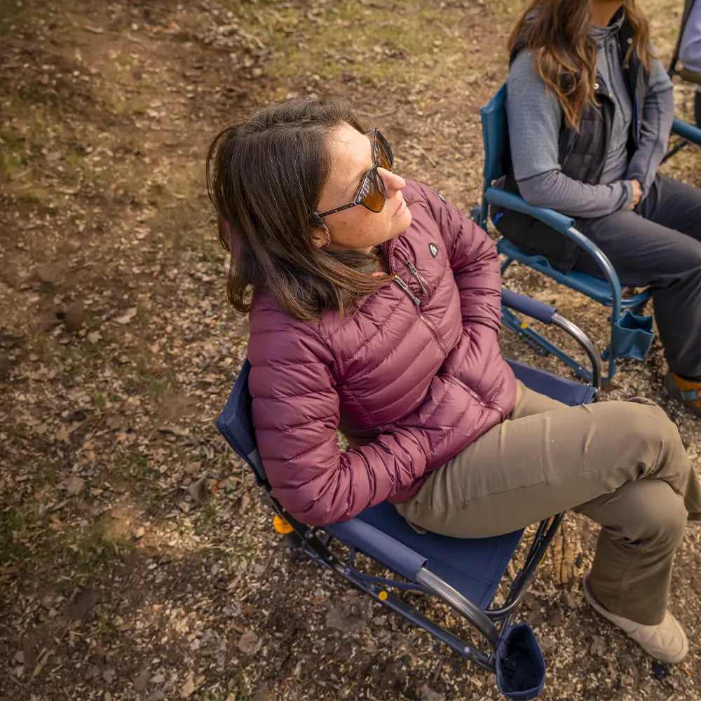 Luxury Camp Grab & Go Rocker - Choice 551 - Heavy-Duty Kickback Rocker with Beverage Holder Detail