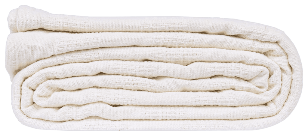 Decorative Knitted Hospital Thermal Blanket Throw Snag Free | 100% Cotton | Twin 66"x90" | White (1) - Cozy Fleece Throw Blanket for Couch & Bed - Default Title