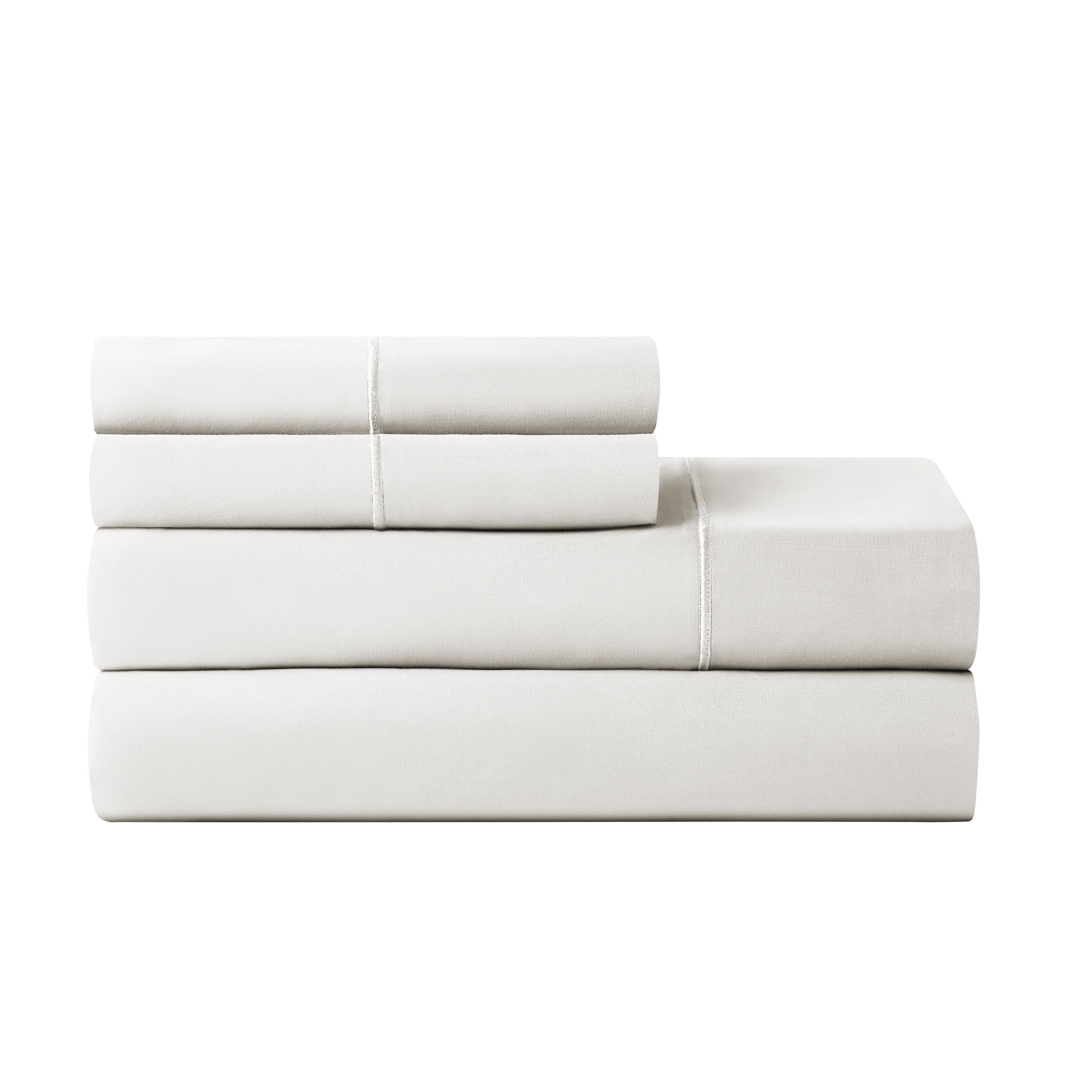 Premium Egyptian Cotton 4-Piece 600 Thread Count White Egyptian Cotton Adult Bed Sheet Set, King - Deep Pocket - Luxury Bed Sheet Set with Deep Pockets - Default Title