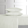 Breathable Luxury 4-Piece White Lyocell & Linen Blend Percale Bed Sheet Set, Queen - Breathable Egyptian Cotton Flat & Fitted Sheets - Default Title