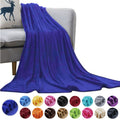 Lightweight Warm Large Navy Fleece Throw Blankets, Throw Size Soft Fuzzy Blanket for Women Men and s, All Season Lightweight Microfibe... - Luxury Knitted Decorative Throw Blanket with Fringes - Default Title
