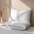 Hotel Collection Feather Down Pillows Set of 2, Medium Firm Hotel Bed Pillow 2 Pack, Queen Size, 20 x 30 in. - Decorative Throw Pillow Cushion for Sofa & Bed - Default Title