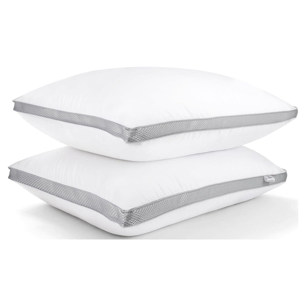 Fluffy Shredded 2 Pack Cotton Down Alternative Pillows,Queen Size Bed Pillows Gusseted Hypoallergenic - Hotel Quality Plush Sleeping Pillows - Default Title