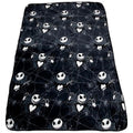 Cozy Fleece Nightmare Before Christmas Jack Skellington 62x90 Plush Throw Blanket, 100% Polyester - Luxury Knitted Decorative Throw Blanket with Fringes - Default Title
