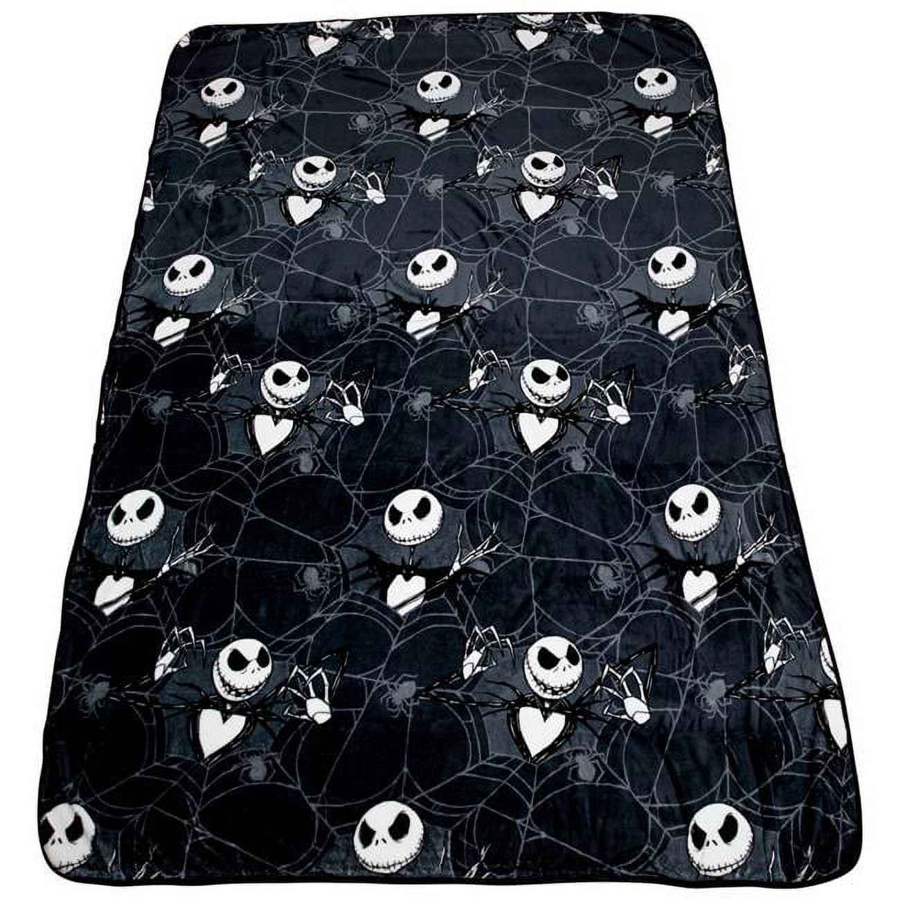 Cozy Fleece Nightmare Before Christmas Jack Skellington 62x90 Plush Throw Blanket, 100% Polyester - Luxury Knitted Decorative Throw Blanket with Fringes - Default Title