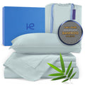 Premium Egyptian Cotton Kickoff Viscose Bamboo Sheets Twin Size 3-pc 100% Organic Bamboo Viscose Bed Cooling Sheets Twin Size Set Cool Beddin... - Cooling Hotel Quality Bedding Sheets and Pillowcases - Default Title