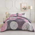 Fluffy Down Alternative 2 Pieces Pink Floral Comforter Set Twin Size, Botanical Bedding Sets with Cute Flowers Printing for Teen Girls - Hypoallergenic Ultra-Fluffy Quilt for Winter - Default Title