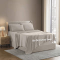Wrinkle-Resistant Extra Deep Pocket Queen Sheets set, Fits 18"-24" Mattress, 6 Piece Soft Microfiber Bed Sheet Sets, Linen - Luxury Bed Sheet Set with Deep Pockets - Default Title