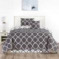 All-Season 4 Piece Geometric Twin Comforter Set - Polyester Filling Reversible Washable Comforter Set - Luxurious Quilted Duvet Cover Set - Default Title