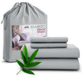 Breathable Luxury Rayon - 4 Piece Cooling Bed Sheets Set, Gray - Cooling Hotel Quality Bedding Sheets and Pillowcases - Default Title