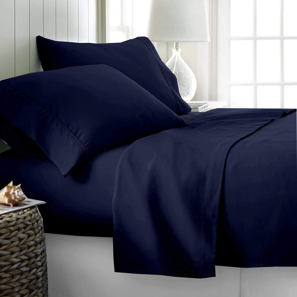 Breathable Luxury Luxury Bed Sheets Set - 800 Thread Count 100% Egyptian Cotton Sheets - 4 Piece Sheet Set Fits Mattress Upto 24 Inch D... - Breathable Egyptian Cotton Flat & Fitted Sheets - Default Title