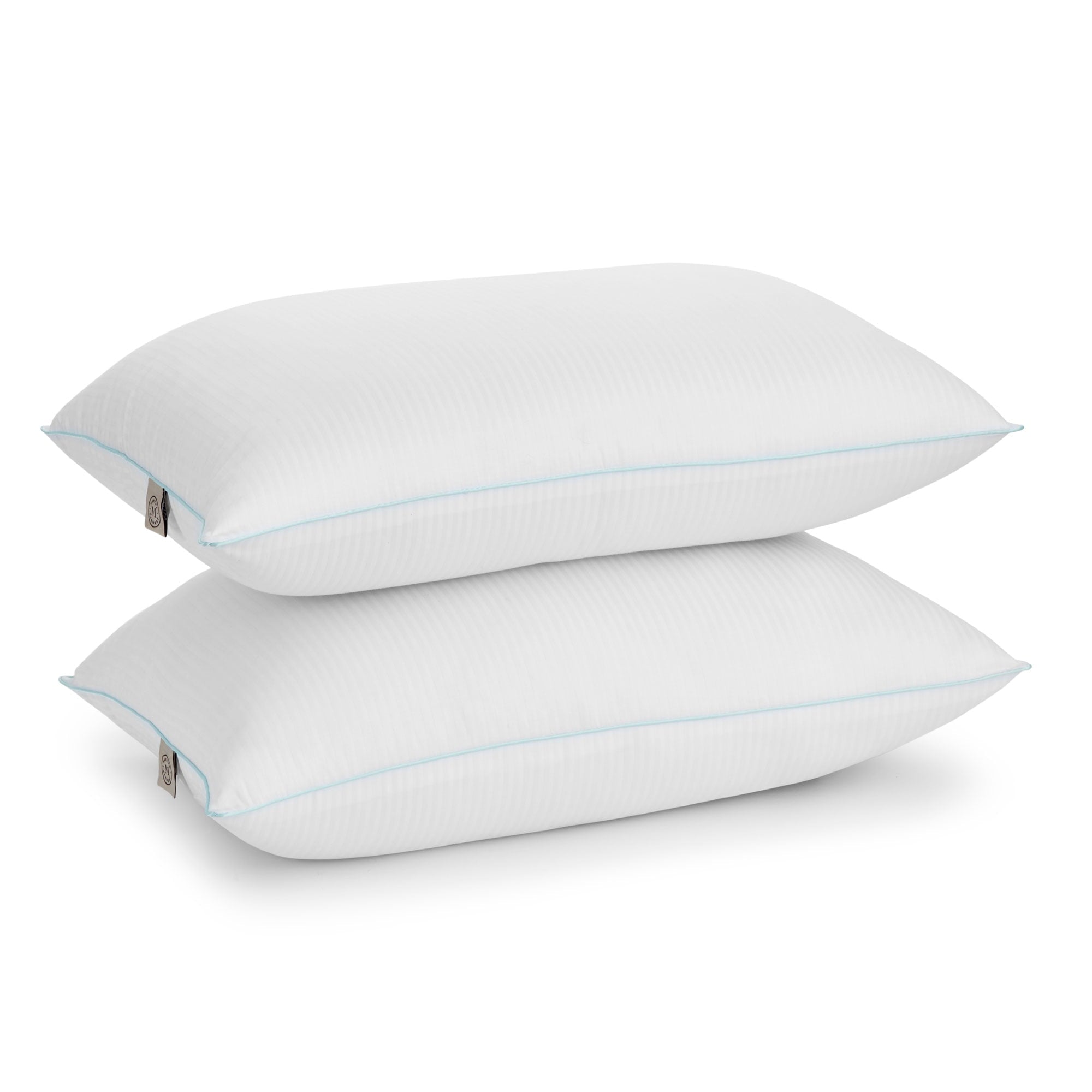 Orthopedic Support Classic Stripe Bed Pillows Standard / Queen Size Set Of 2, Enhanced Loft Plush Pillow for All Sleep Positions, 20" x ... - Hotel Quality Plush Sleeping Pillows - Default Title