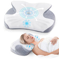 Hotel Collection Cervical Memory Foam Pillow Neck Bed Pillow for Pain Relief Sleeping, Ergonomic Orthopedic for Side Back and Stomach ... - Hotel Quality Plush Sleeping Pillows - Default Title