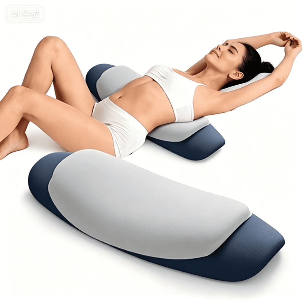Decorative Plump Lumbar Support Pillow for Bed, Memory Foam Ergonomic Lower Back Support Waist Pillow for Side Back and Stomach Sleepe... - Decorative Throw Pillow Cushion for Sofa & Bed - Default Title