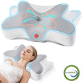 Fluffy Shredded Memory Foam Pillow for Neck Pain Relief Cervical Sleepers Standard/Queen Gray - Decorative Throw Pillow Cushion for Sofa & Bed - Default Title