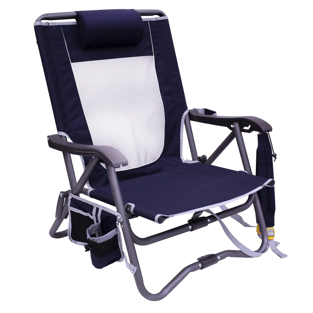 Lightweight Messenger Bi-Fold Slim Event Chair - Choice 334 - Premium Slim-Fold Compact Chair with Messenger Bag - Indigo