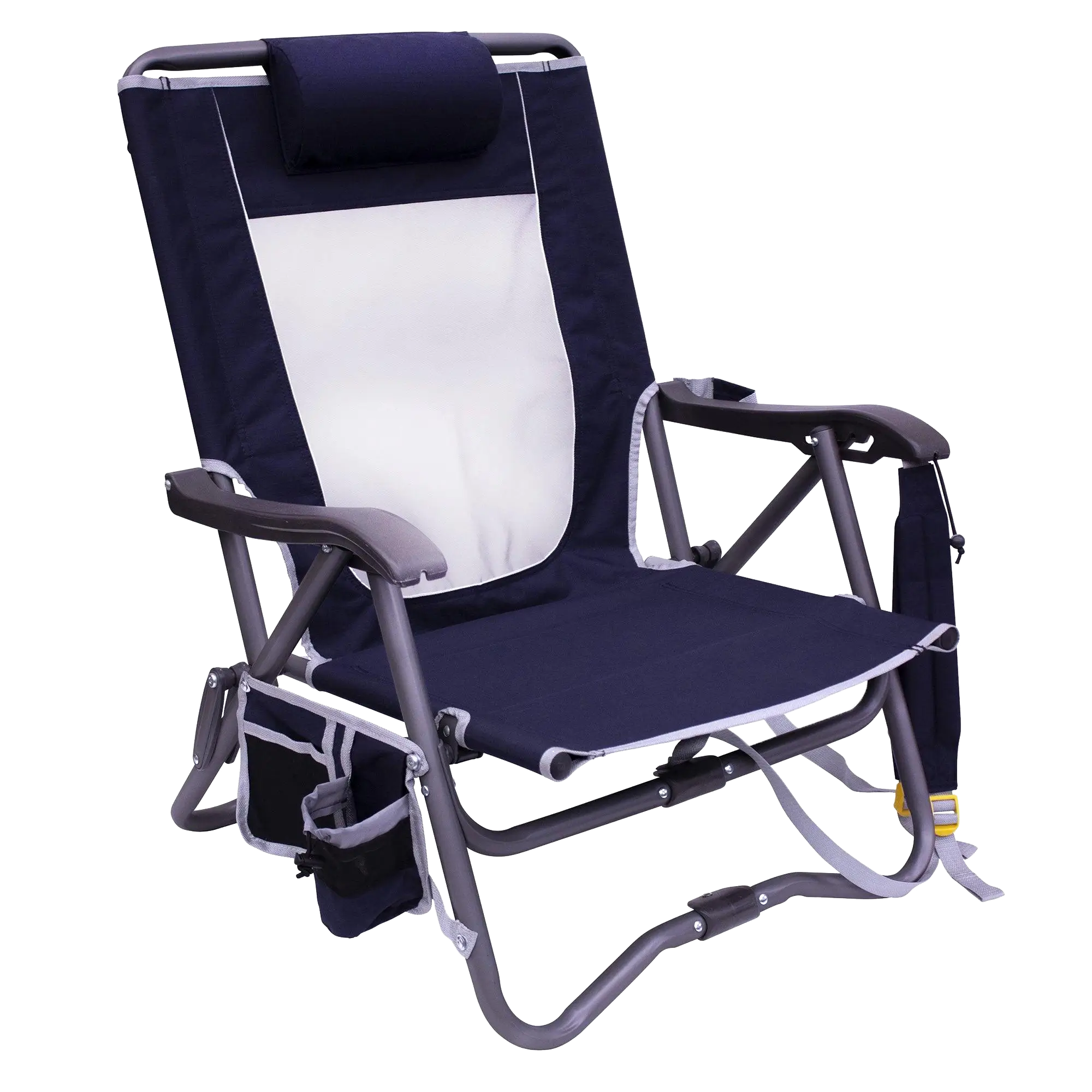 Lightweight Messenger Bi-Fold Slim Event Chair - Choice 334 - Premium Slim-Fold Compact Chair with Messenger Bag - Indigo