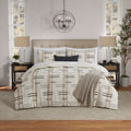 Hypoallergenic Cloud Full/Queen Comforter Set, All-Season, 5-Piece, Tan Modern - Luxurious Quilted Duvet Cover Set - Default Title