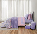 Heavyweight Warmth 14pc College Dorm Essentials Bundle, Twin-XL, Reversible Bed in a Bag Comforter Set, Purple Floral - Cloud-Like Soft Lightweight Bed Comforter - Default Title