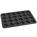 Premium Kitchen 24 Cavity Mini Muffin Pan, Non-Stick Bakeware,1.8 inch Diameter Cups,Gray,Carbon Steel - Premium Stainless Steel Garlic Presser & Peeler - Default Title
