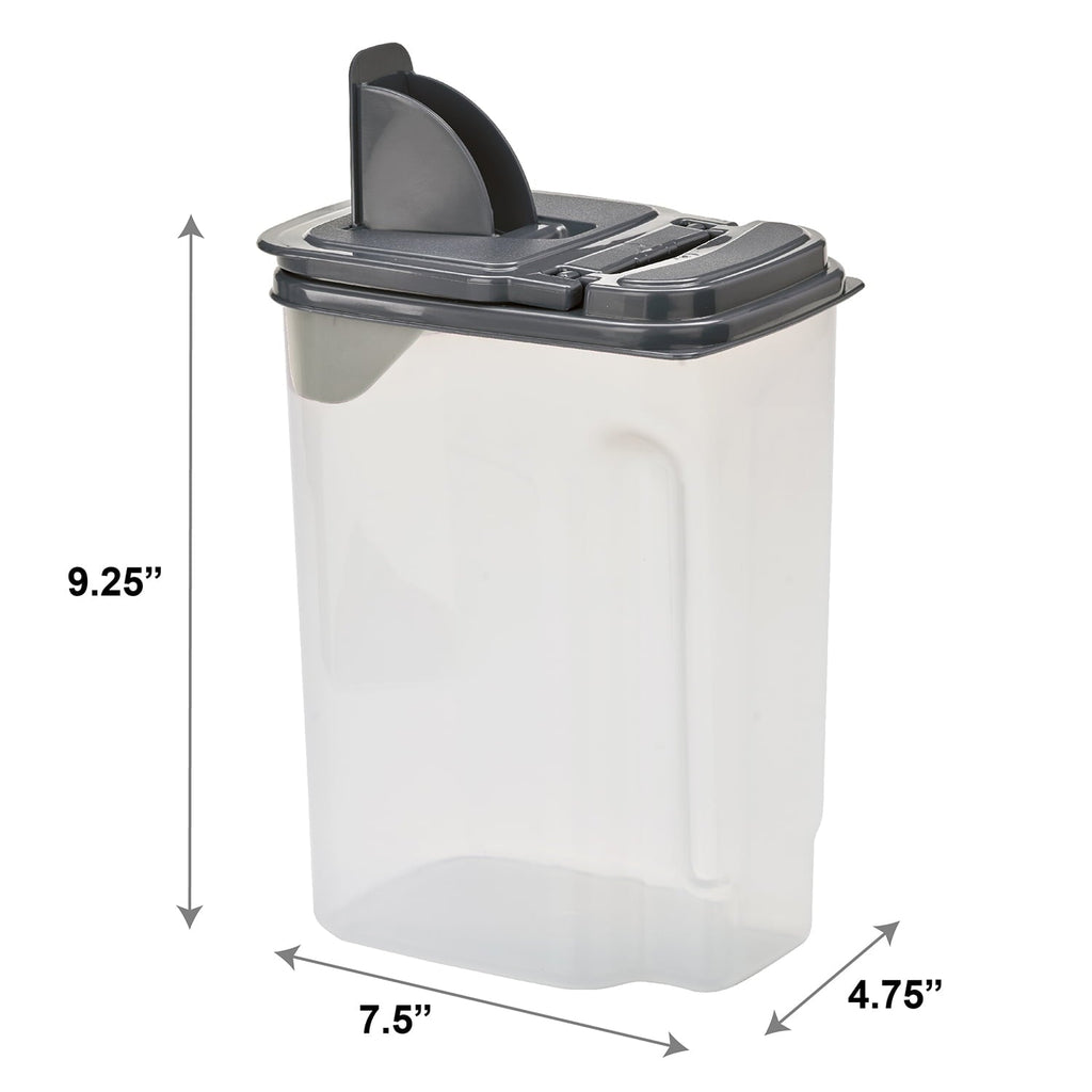 Fun Food Fidget 3.5 QT Plastic Food Dispenser, Clear with Gray Lid (1 Each) 7.5" L x 3.75" W x 9.25" H, Designed to Help wi... - Fun Food Fidget Cookie Squishable Toy - Default Title