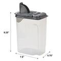 Fun Food Fidget 3.5 QT Plastic Food Dispenser, Clear with Gray Lid (1 Each) 7.5" L x 3.75" W x 9.25" H, Designed to Help wi... - Fun Food Fidget Cookie Squishable Toy - Default Title