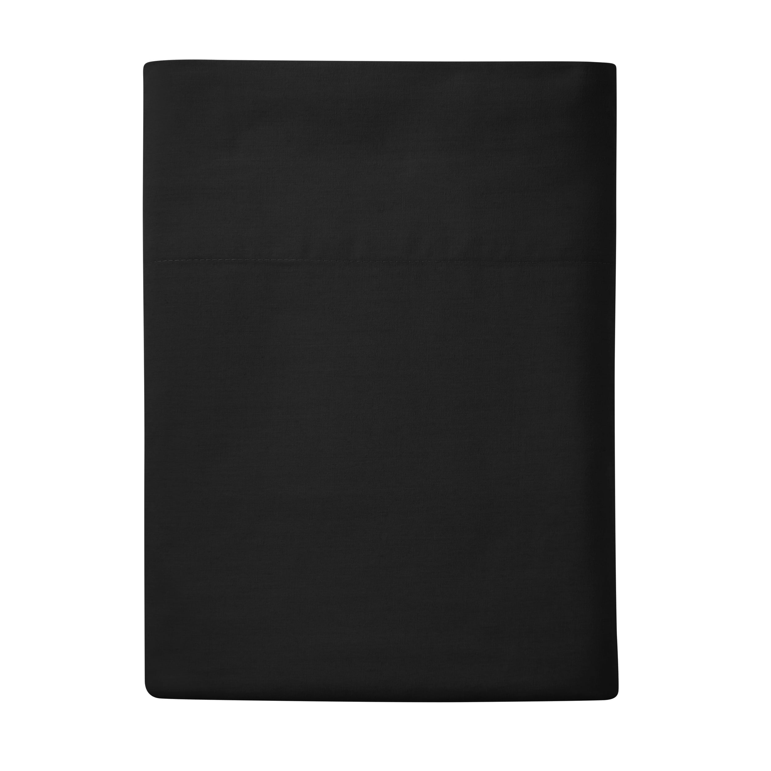 Premium Egyptian Cotton Easy Care Solid Rich-Black CVC Cotton Blend Fitted Sheet, Full - Premium Ultra-Soft Pillowcase Pair for Sleeping - Default Title