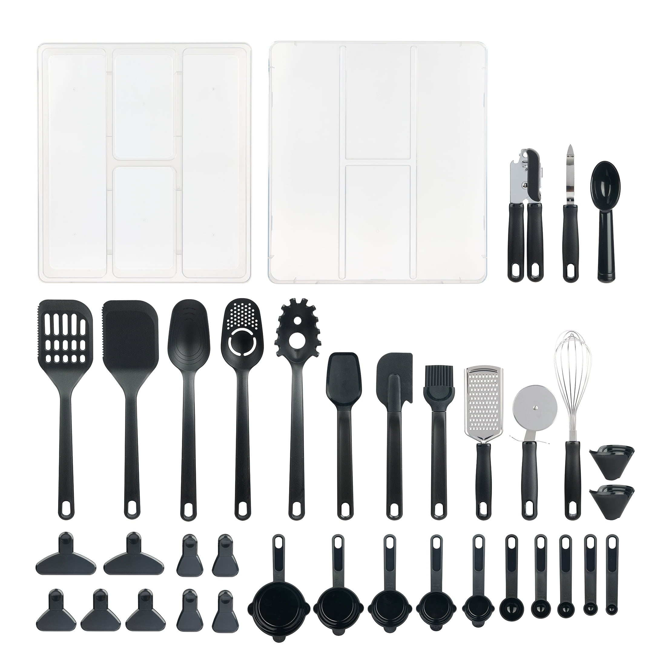 Professional Grade 36 Piece Kitchen Gadget Set with Kitchen Cooking Utensils, and Drawer Organizer, Black - Heavy Duty Stainless Steel Kitchen Shears - Default Title