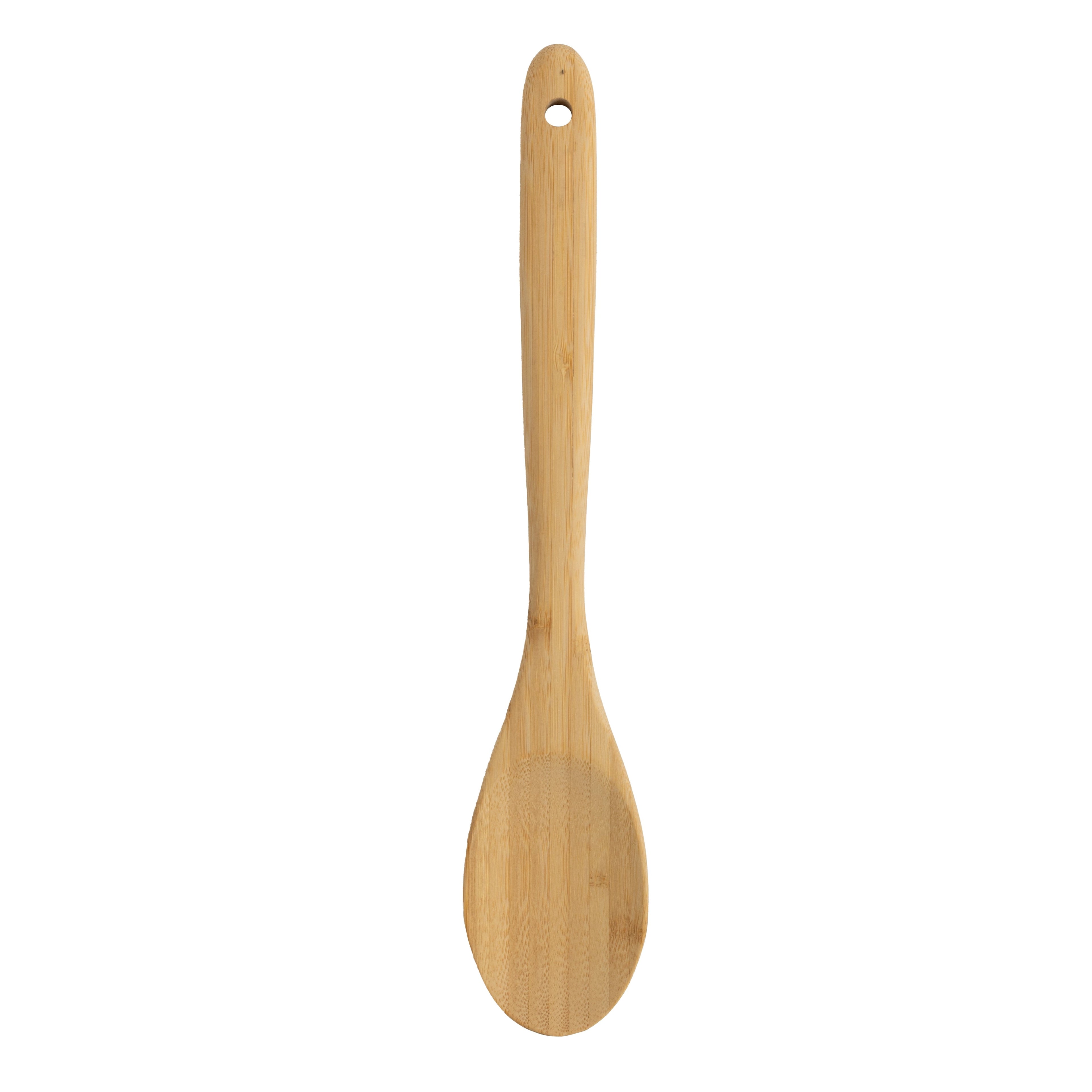 Heavy Duty Bamboo Cooking Spoon Natural Bamboo Crafted, 13" L, Kitchen Prep - Multi-Purpose Hand Tool for Daily Meal Prep - Default Title