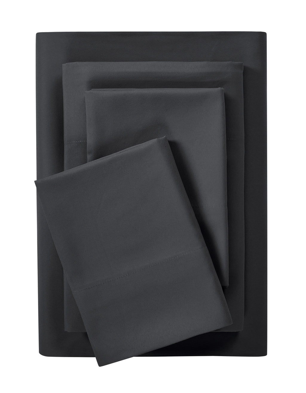 Ultra-Soft Microfiber Bed Sheet Set, Queen, Rich Black, 4 Piece - Premium Ultra-Soft Pillowcase Pair for Sleeping - Default Title