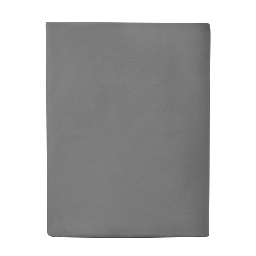 Wrinkle-Resistant Solid Soothing-Gray Cotton Blend Fitted Sheet, Twin/Twin XL - Luxury Bed Sheet Set with Deep Pockets - Default Title