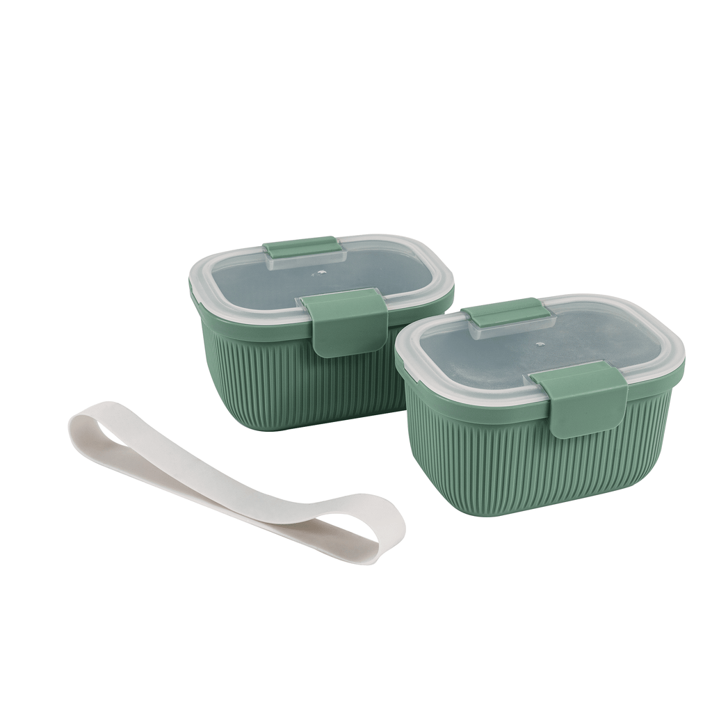 Whimsical Doughnut Food Storage Snack Container, Plastic, Rectangle, Green, 19oz Capacity, Best Used for On-the-Go Snacks and Small Port... - Fun Food Fidget Cookie Squishable Toy - Default Title