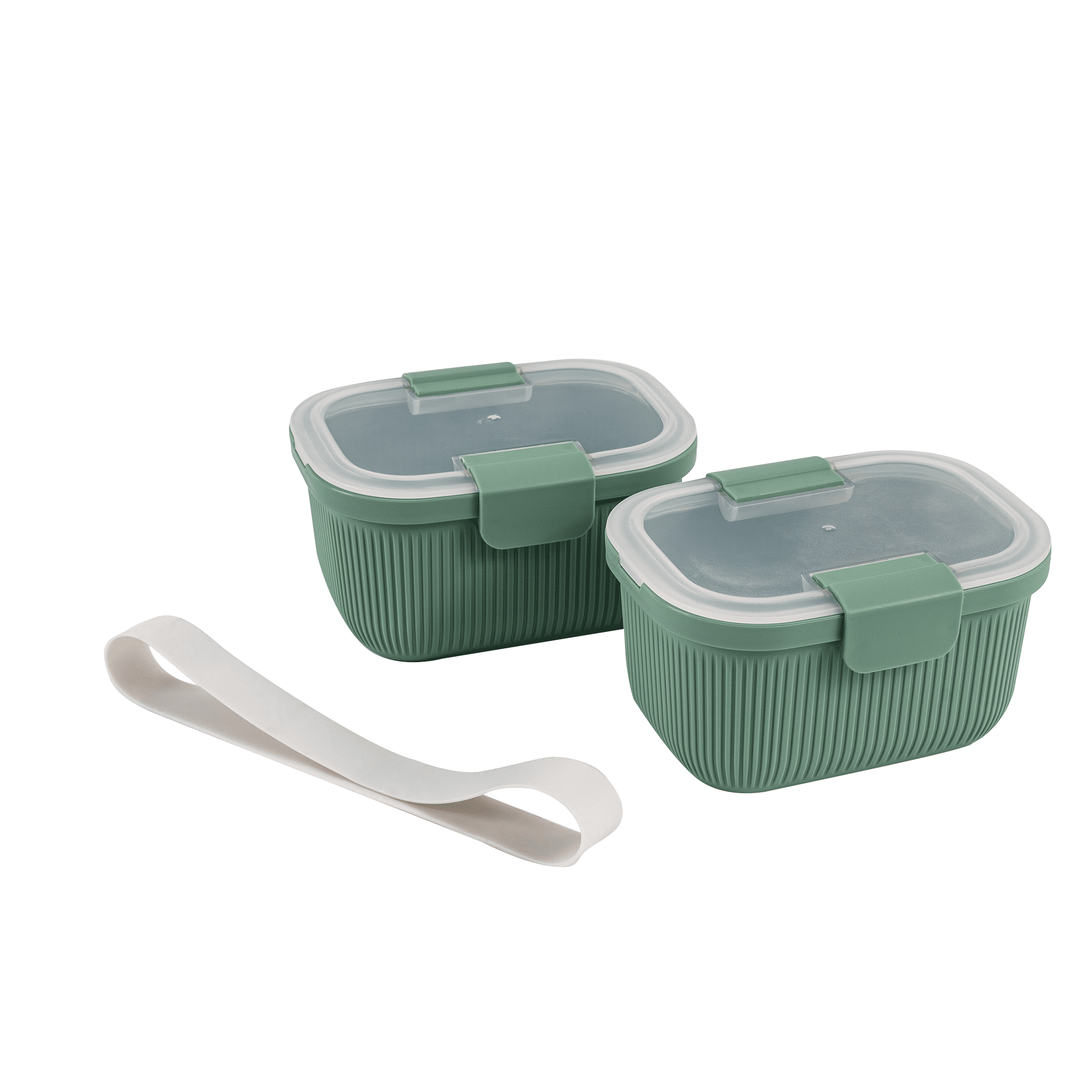 Whimsical Doughnut Food Storage Snack Container, Plastic, Rectangle, Green, 19oz Capacity, Best Used for On-the-Go Snacks and Small Port... - Fun Food Fidget Cookie Squishable Toy - Default Title
