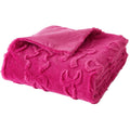 Reversible Sherpa Gen Z 50" x 60"Carved Bow Faux Fur Throw - Super Soft Reversible Sherpa Flannel Blanket - Default Title