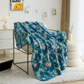 Reversible Sherpa Cozy Fleece Throw Blanket Delightful Floral 50" x 60", All Ages - Cozy Fleece Throw Blanket for Couch & Bed - Default Title