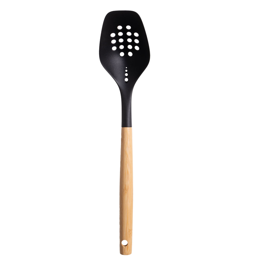 Durable Steel Cooking Spoon with Bamboo Handle, 12.6"2.7", & Bamboo, Black - Heavy Duty Stainless Steel Kitchen Shears - Default Title