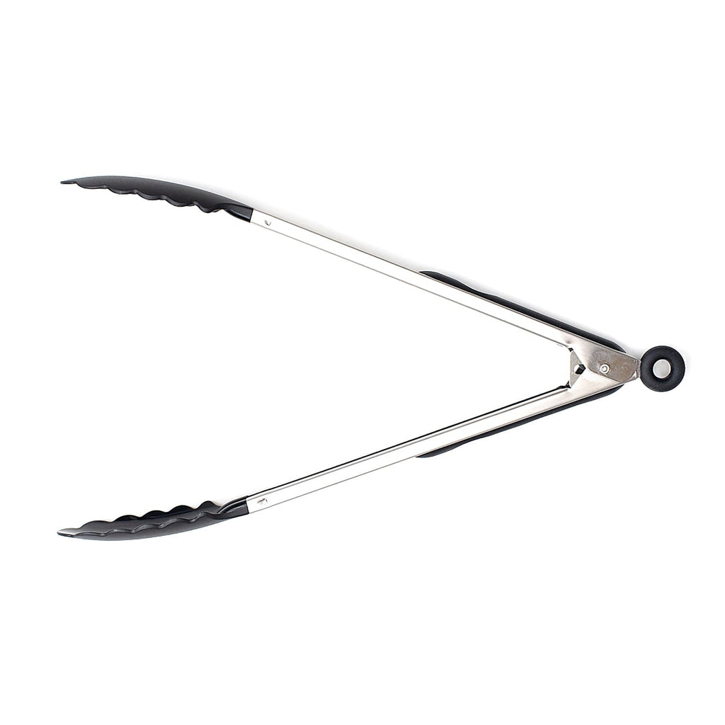 Heavy Duty 13 Inch Rust Resistant Nylon End Stainless Steel Dripless Kitchen Tongs - Multi-Purpose Hand Tool for Daily Meal Prep - Default Title