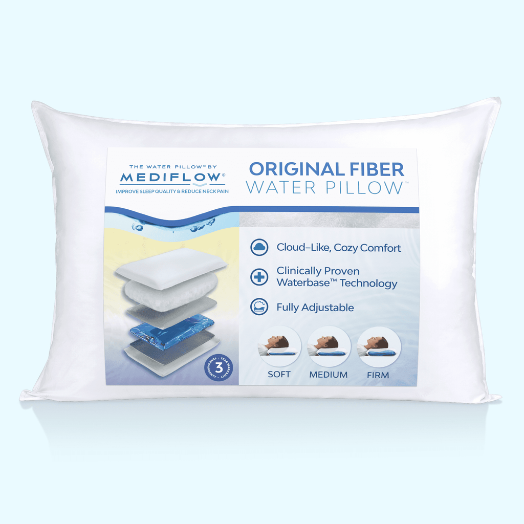Decorative Plump Fiber Water Pillow: Adjustable Pillow for Neck Pain Relief, Pillow for Side, Back, and Stomach Sleepers, The Original... - Ergonomic Memory Foam Pillow for Neck Pain Support - Default Title