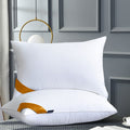 Orthopedic Support Pillows Set of 2 - White Pillows 2 Pack Hotel Quality Bed Pillows for Sleeping Soft and Supportive Pillows for Side, ... - Decorative Throw Pillow Cushion for Sofa & Bed - Default Title