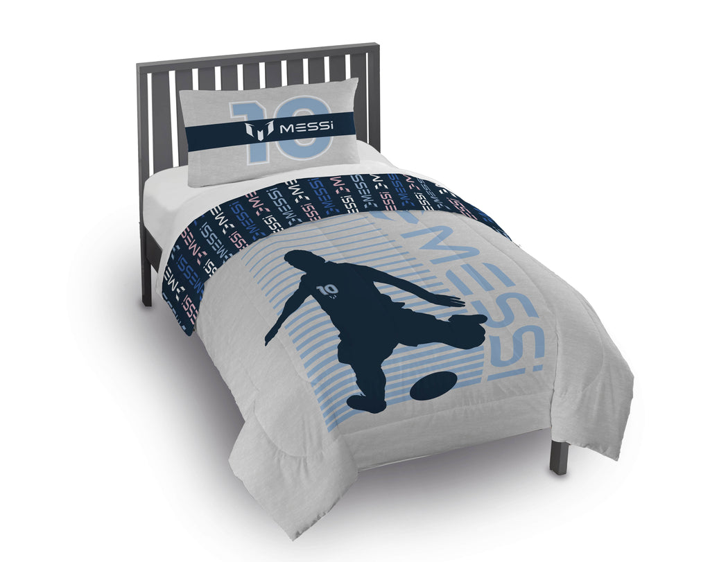 Luxurious Quilted Kids 2 Piece Grey Reversible Comforter and Pillowcase Set, Twin/Full - Cloud-Like Soft Lightweight Bed Comforter - Default Title