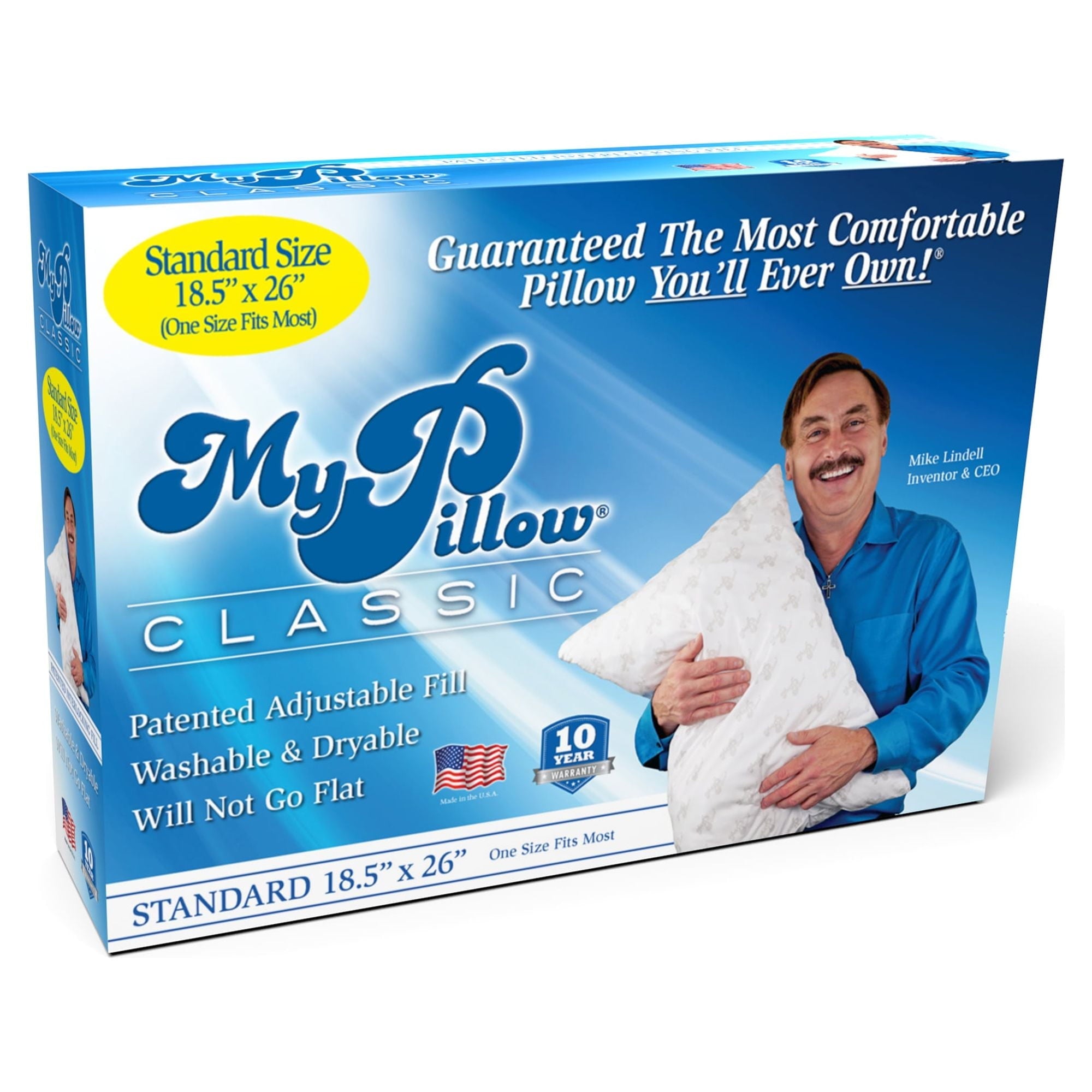 Decorative Plump Classic, Standard Size and Medium Support, 1 Pillow - Ergonomic Memory Foam Pillow for Neck Pain Support - Default Title
