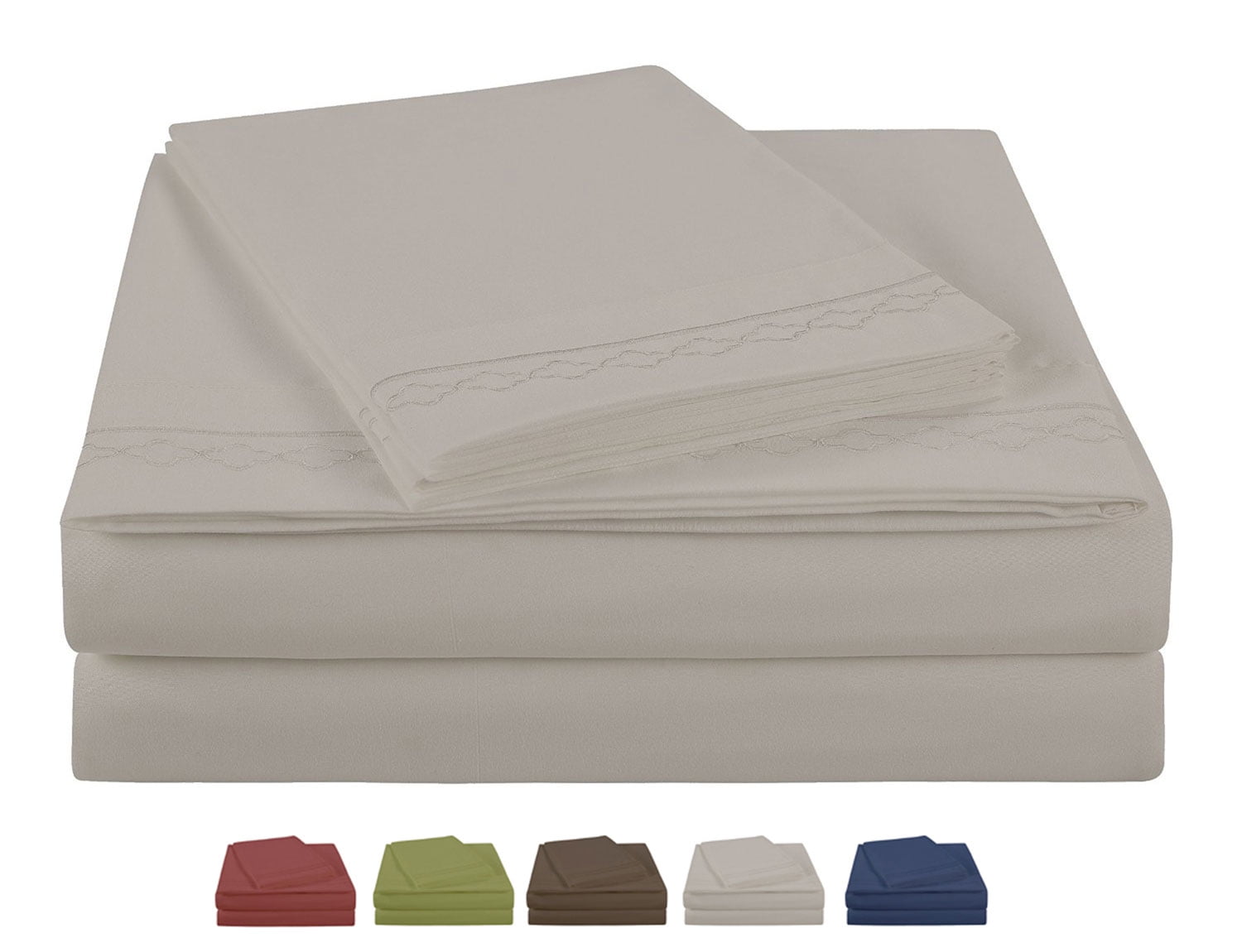 Breathable Luxury Luxury Silver Gray Microfiber bed Sheet Sets, 4-pieces, Twin size - Cooling Hotel Quality Bedding Sheets and Pillowcases - Default Title