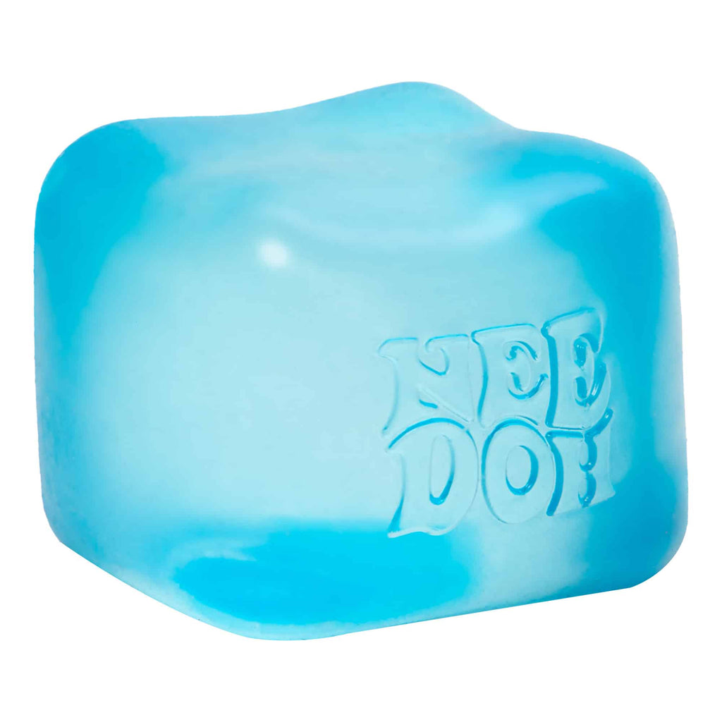 Crystal Clear NeeDoh Nice Cube | Series Elm Bridge - Crystal Clear Squishable Ice Cube NeeDoh Detail