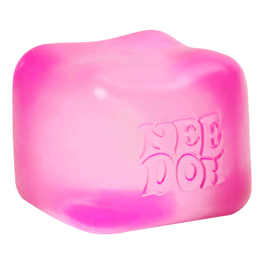 Crystal Clear NeeDoh Nice Cube | Series Elm Bridge - Crystal Clear Squishable Ice Cube NeeDoh Detail