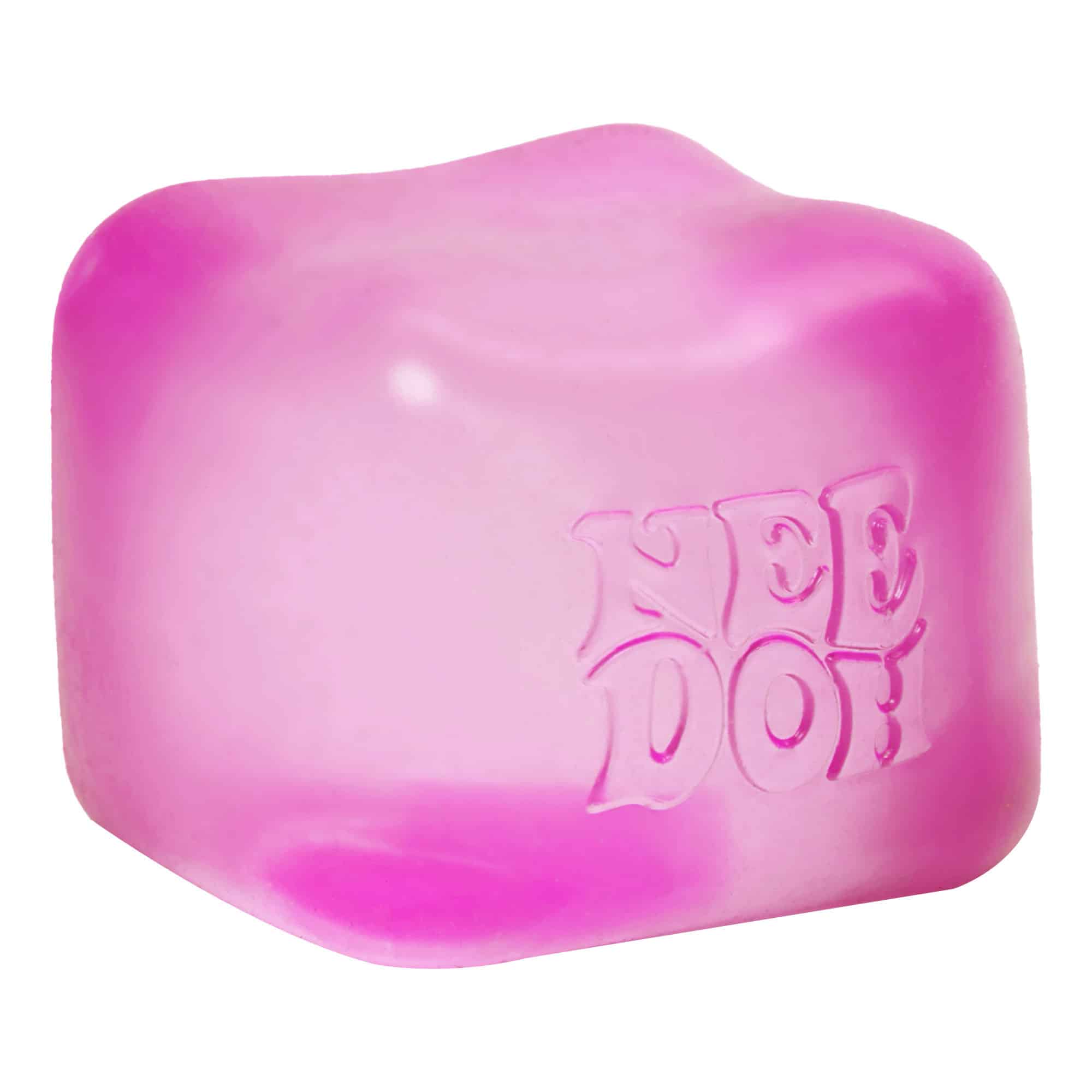 Crystal Clear NeeDoh Nice Cube | Series Elm Bridge - Crystal Clear Squishable Ice Cube NeeDoh Detail