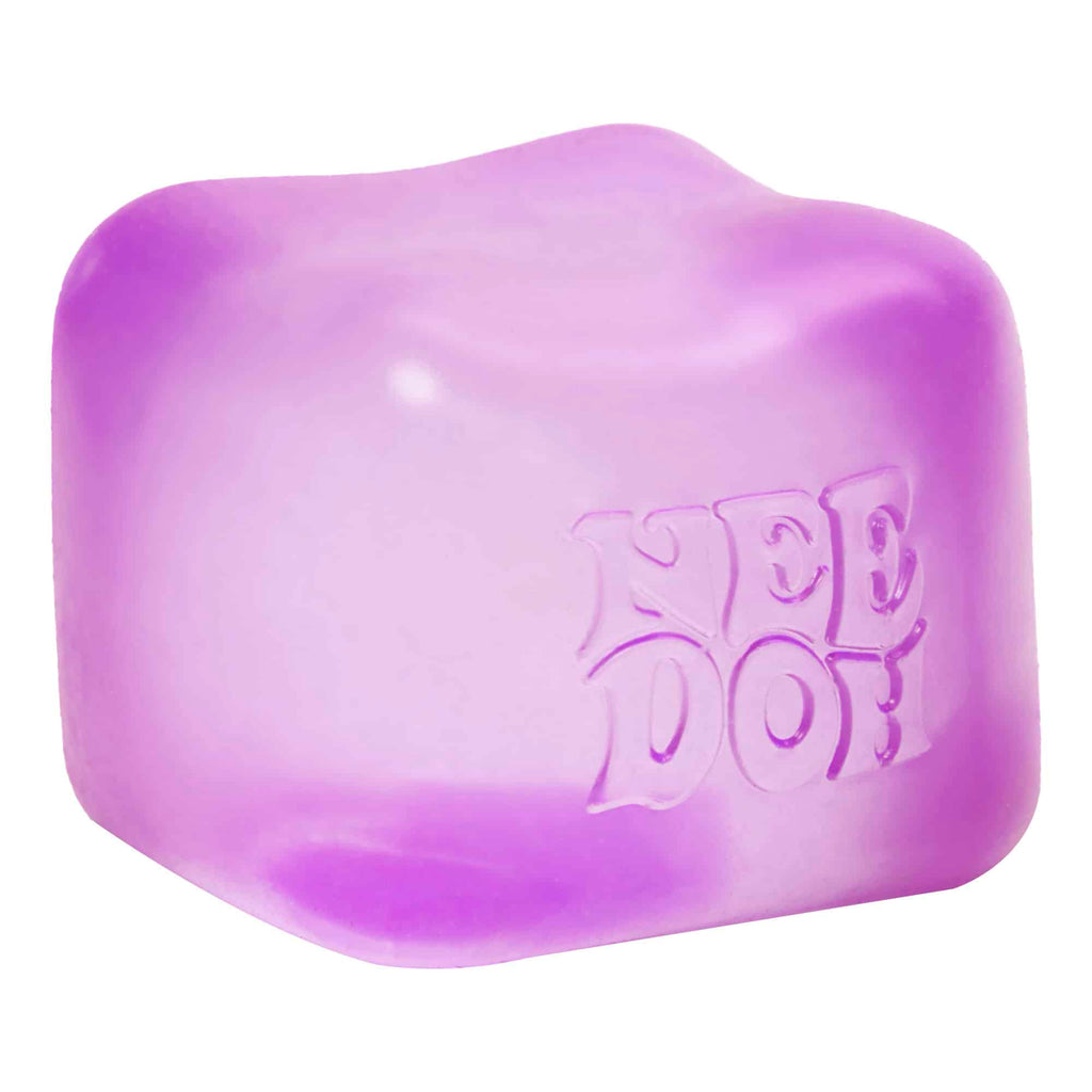 Crystal Clear NeeDoh Nice Cube | Series Elm Bridge - Crystal Clear Squishable Ice Cube NeeDoh Detail